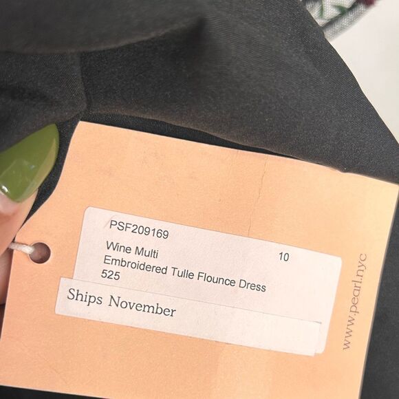 Pearl By Lela Rose Embroidered Floral Tulle Flounce Dress NWT - Picture 5 of 5